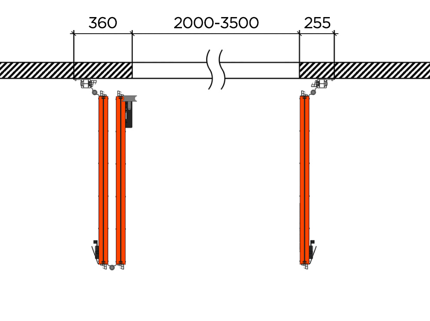 Схема открывания 2 + 1.